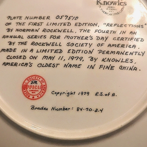 Norman Rockwell Collector's Plate "The Cobbler" 1978 Lim Ed. Authentic Knowles - Picture 4 of 4